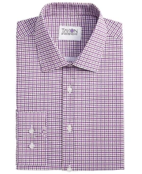 Tayion Collection Men's Slim-Fit Plaid Dress Shirt