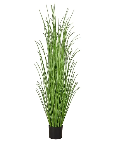 Monarch Specialties 47" Indoor Artificial Floor Grass Tree with Black Pot