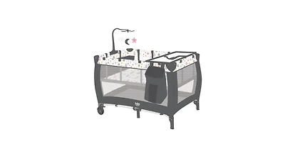Portable Baby Playard with Changing Table Bassinet and Music Box