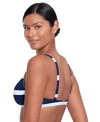 Lauren Ralph Lauren Women's Striped O-Ring Bikini Top