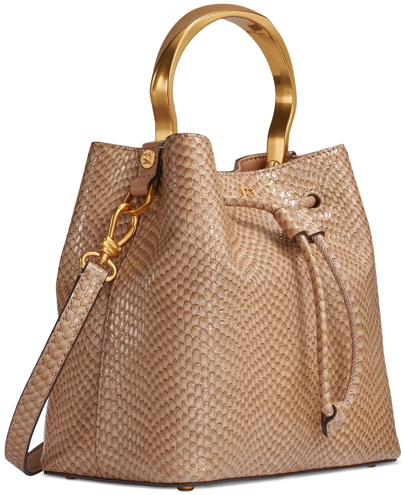 Donna Karan New York Lawrence Python Top Handle Bucket