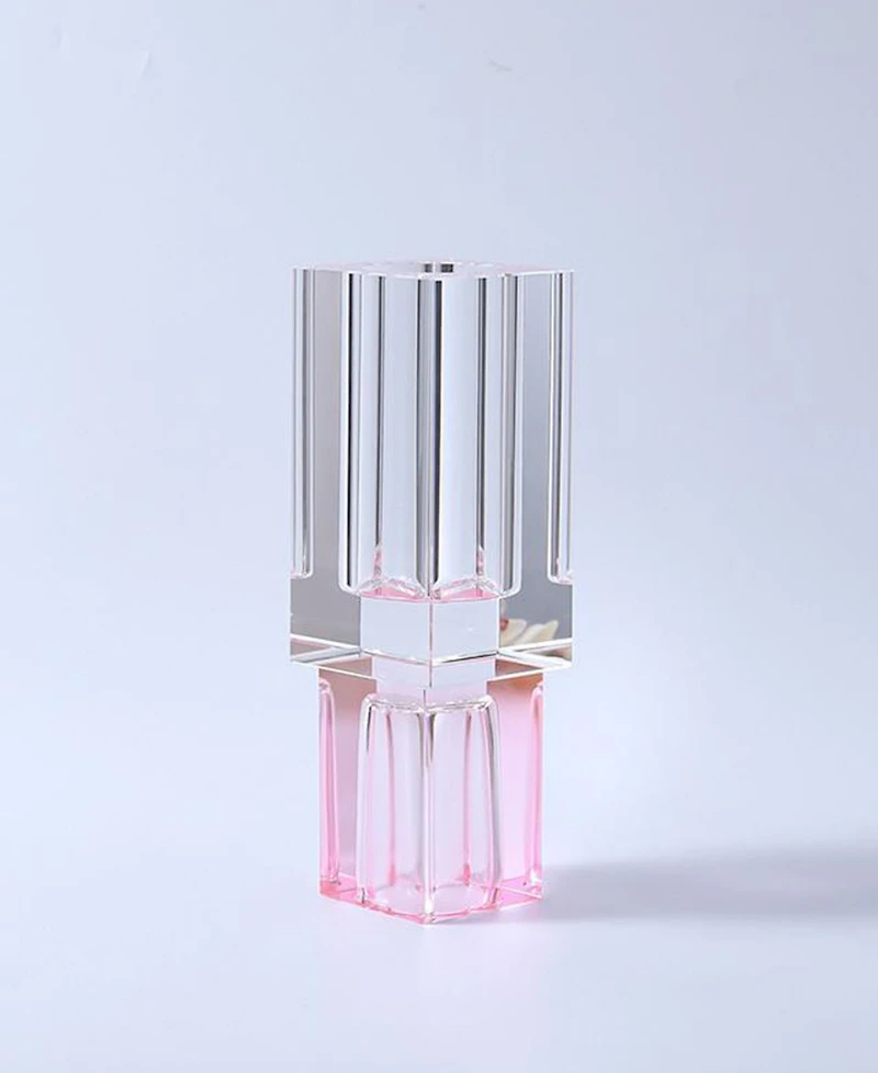 Vivience Pink Based Crystal Vase