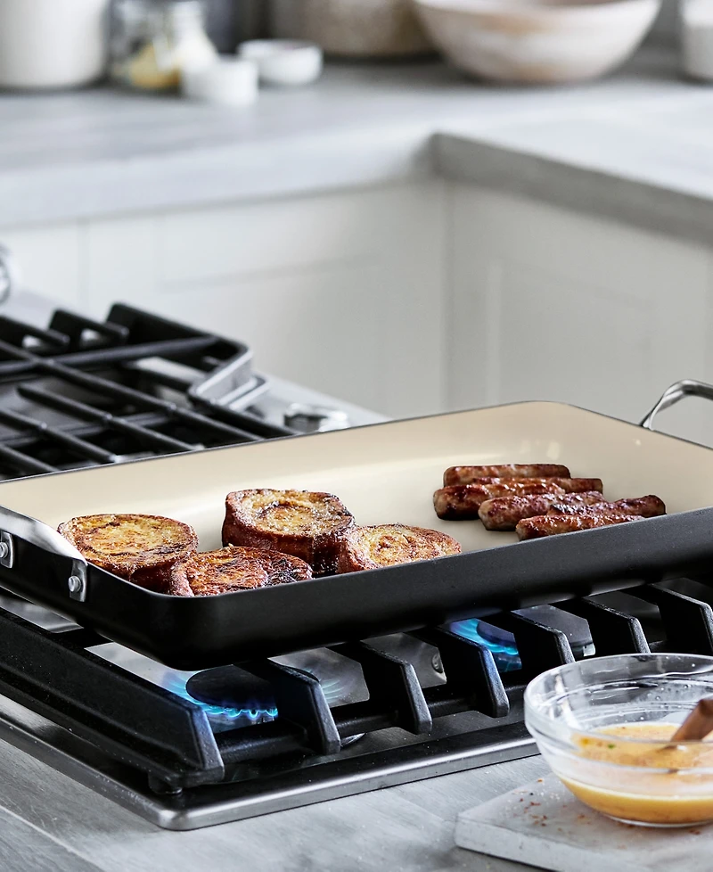 GreenPan Rio Healthy Ceramic Nonstick 18" x 11" Double Burner Griddle Pan