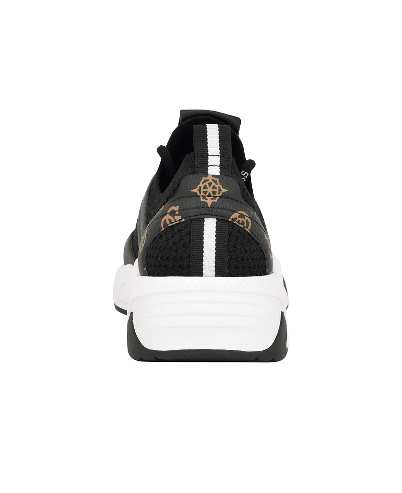Guess Women's Geniver Lace Up Fashion Knit Jogger Sneakers