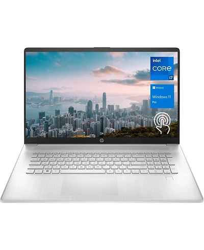 Hp Essential 17t-cn300 Laptop, 17.3" Hd+ Touchscreen 60Hz, Intel Core i7-1355U, Intel Iris Xe Graphics, 8GB DDR4 Ram, 512GB PCIe M.2 Ssd, Wi-Fi 6, Win