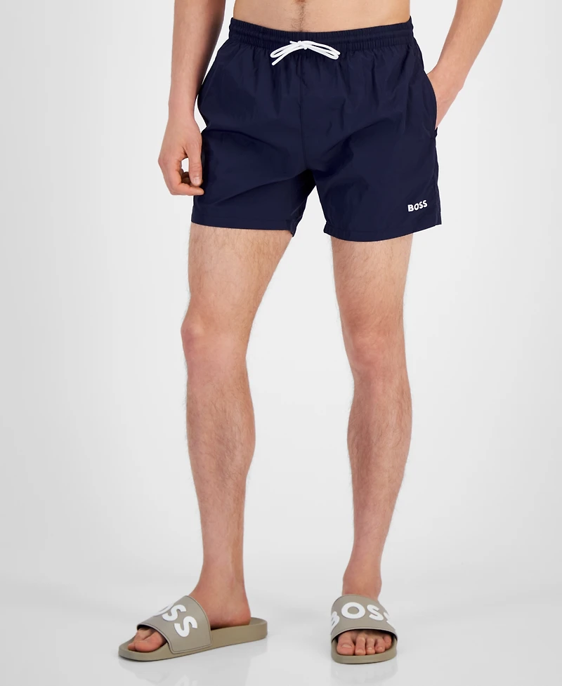 Boss by Hugo Men's Lee Drawstring 5.3" Swim Trunks, Created for Macy's