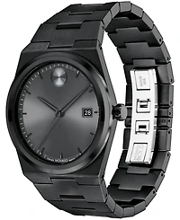 Movado Men's Quest Swiss Quartz Ionic Plated Black Steel 40mm Watch