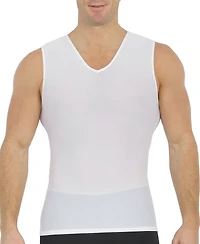 Instaslim Men's Big & Tall Power Mesh Compression Sleeveless V-Neck Shirt