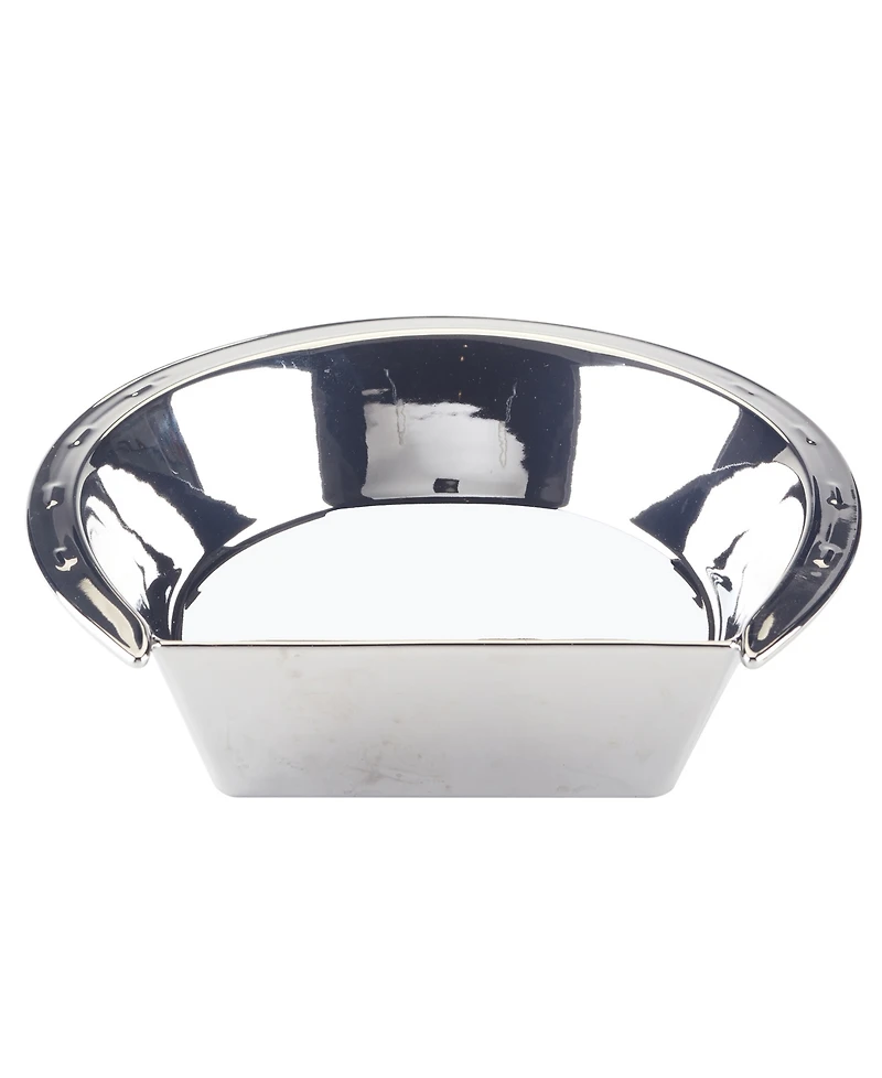 Certified International Derby Day at the Races Silver Plated 3-d Horseshoe Serving Bowl