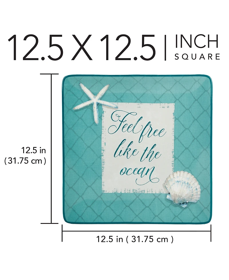 Certified International Ocean View Square Platter