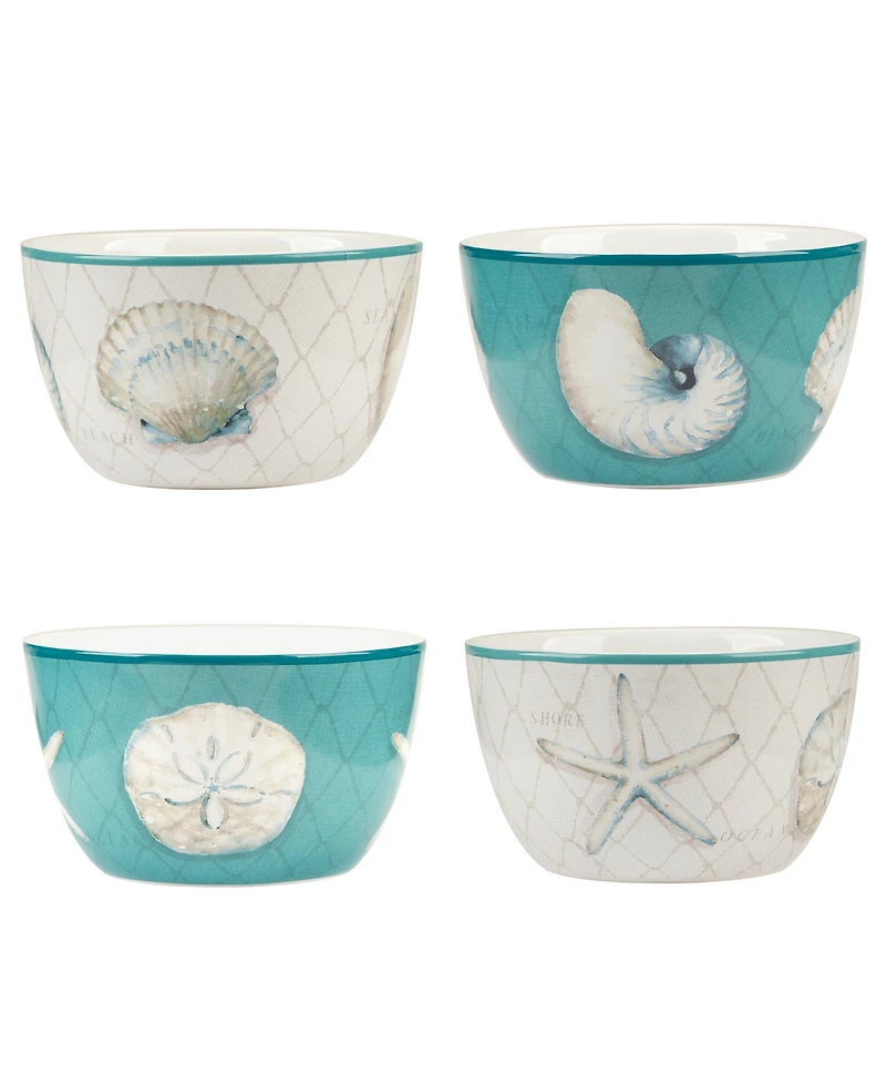 Certified International Ocean View Set of 4 Ice Cream Bowls