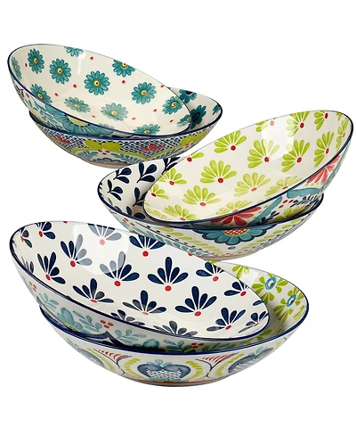 Certified International Talavera Set of 6 Soup or Pasta Bowls, 6 Asst