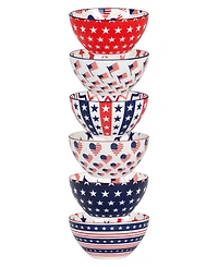 Certified International Patriotic Set of 6 Bowls