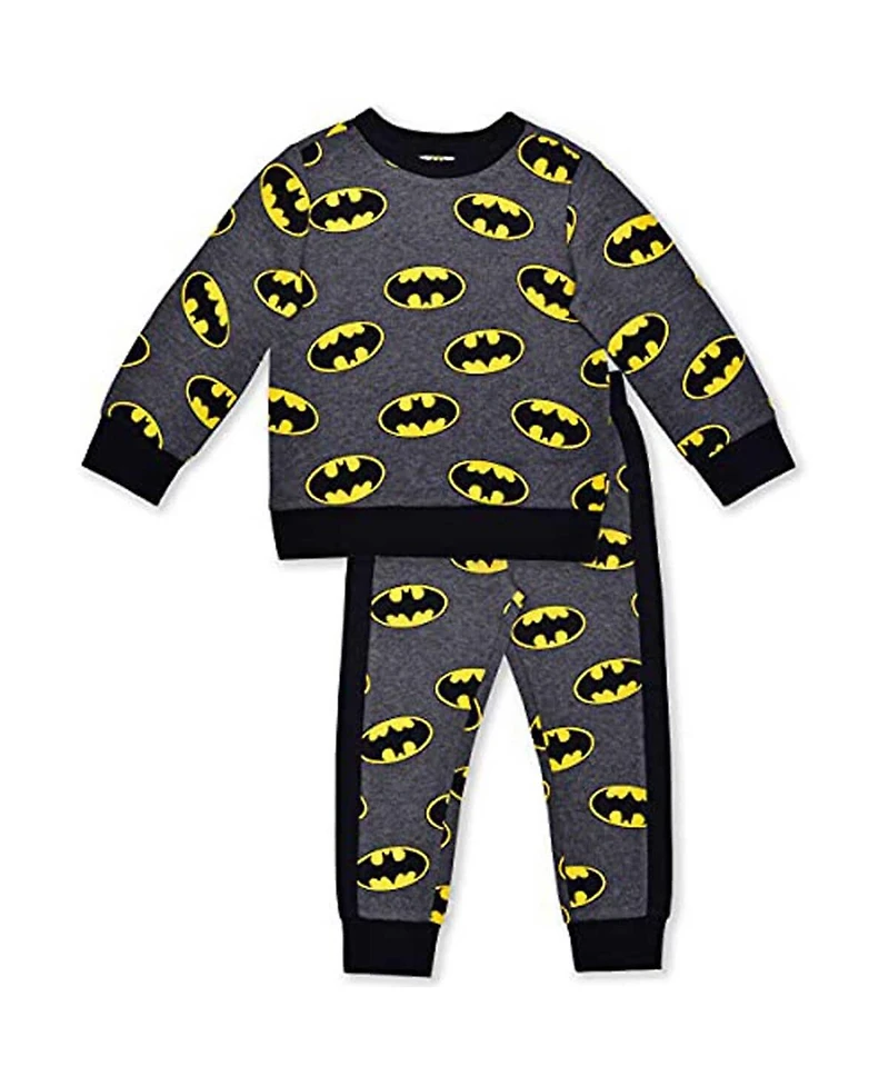 Little Boys and Girls Gray Batman Pullover Sweatshirt Joggers Set