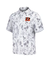 Men's Tommy Bahama Gray Cincinnati Bengals Cabana Shores IslandZone Tri-Blend Polo