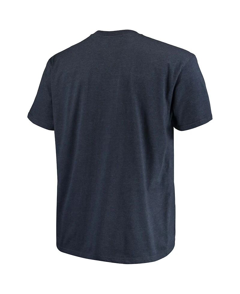 Men's Mitchell & Ness Navy Distressed Houston Rockets Big and Tall Hardwood Classics Vintage-Like Logo T-shirt