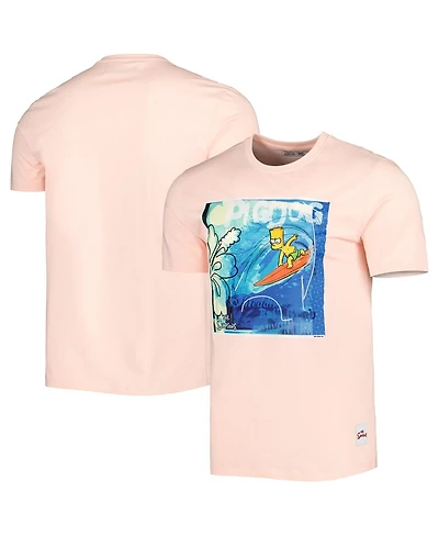 Men's and Women's Freeze Max Pink The Simpsons Surfboarding T-shirt