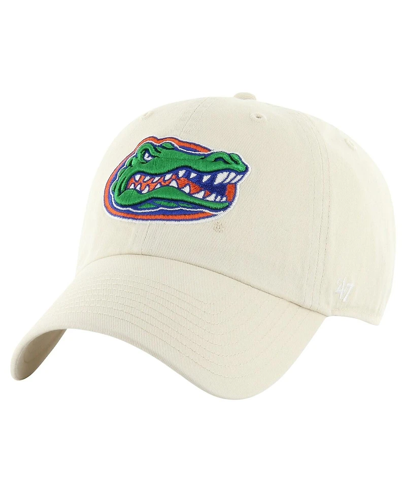 Men's '47 Brand Tan Distressed Florida Gators Vintage-Like Clean Up Adjustable Hat