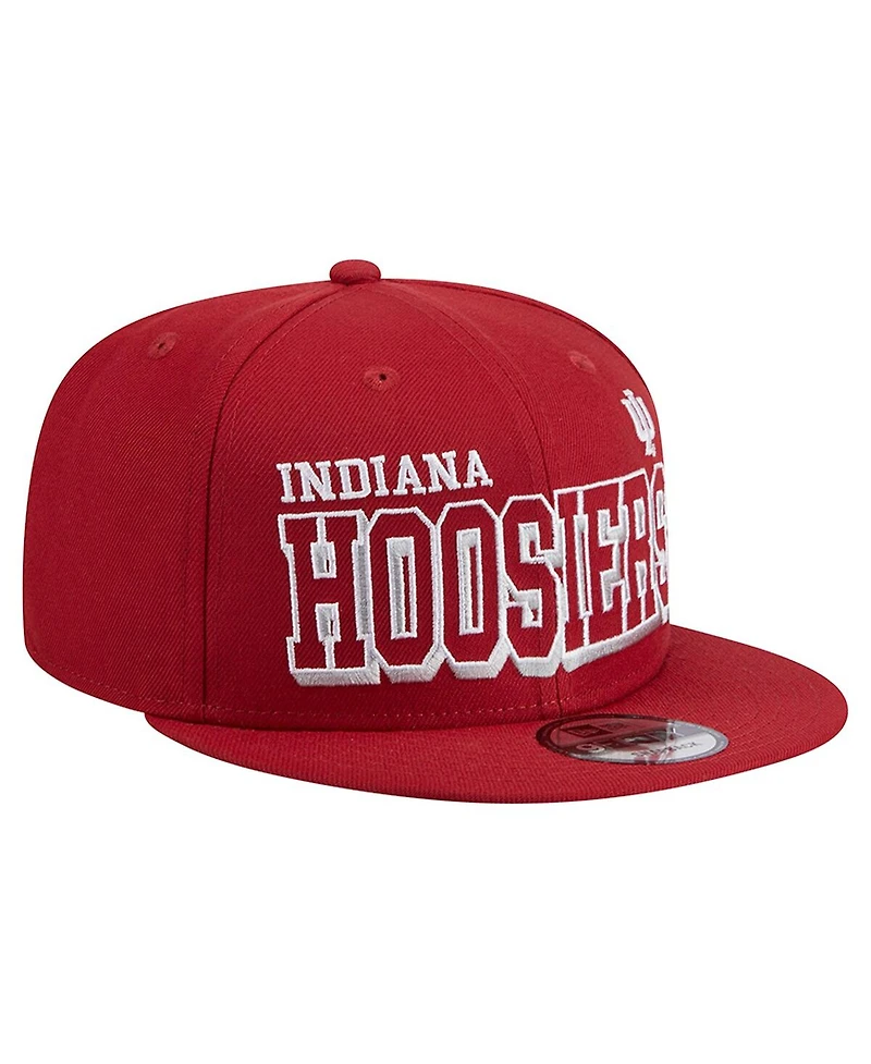Men's New Era Crimson Indiana Hoosiers Game Day 9FIFTY Snapback Hat