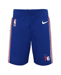 Little Boys and Girls Nike Royal Philadelphia 76ers Icon Replica Shorts