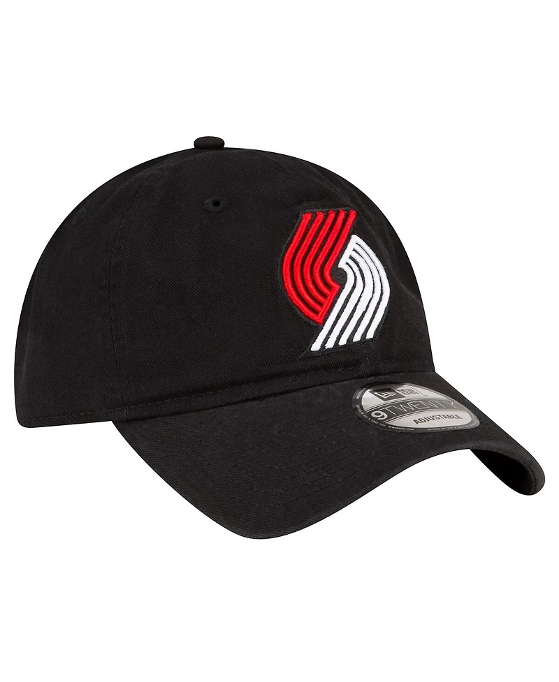 Men's New Era Black Portland Trail Blazers Team 2.0 9TWENTY Adjustable Hat