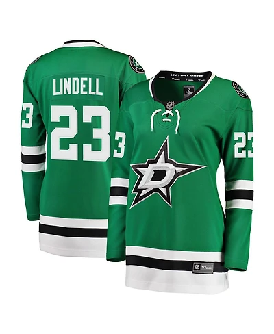 Women's Fanatics Esa Lindell Kelly Green Dallas Stars Breakaway Player Jersey