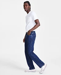 Sun + Stone Men's Straight Fit Indigo Blue Jeans