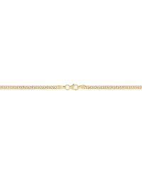 Lightweight Polished Two-Tone Double Curb Link 18" Chain Necklace (3-1/5mm) in 10k Gold