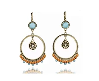 Vintage like Boho Dangle Hoop Earrings