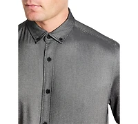 Kenneth Cole Men's Slim Fit Short Sleeve Button-Down Sport Shirt