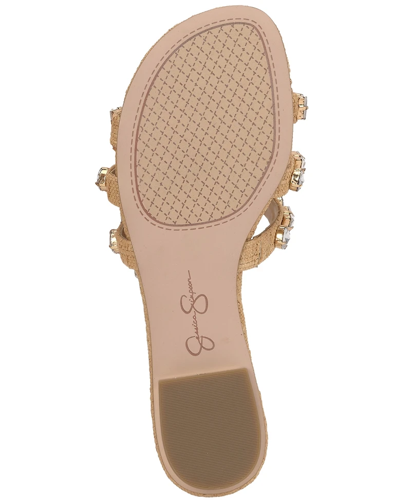 Jessica Simpson Detta Crystal Embellished Slide Sandals