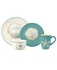 Certified International Ocean View 16Pc Dinnerware Set, Service for 4