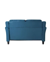 Lifestyle Solutions 56.3" W Polyester Harvard Loveseat with Curved Arms