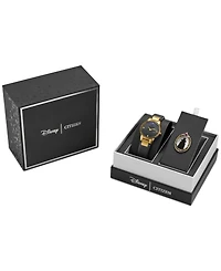 Citizen Eco-Drive Women's Disney Evil Queen Black Leather Strap Watch 30mm Gift Set