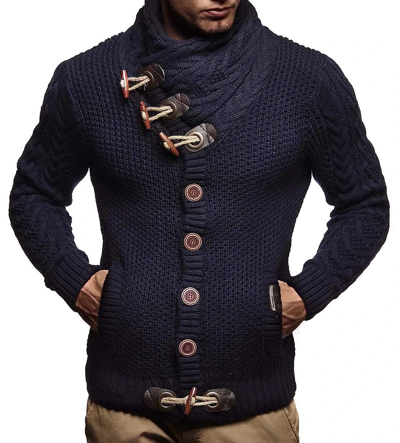 Leif Nelson Men's Knitted Turtleneck Jacket