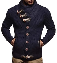 Leif Nelson Men's Knitted Turtleneck Jacket
