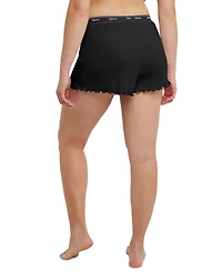 Hanes Women's Originals Cozywear Ribbed Ruffled Shorts OG118