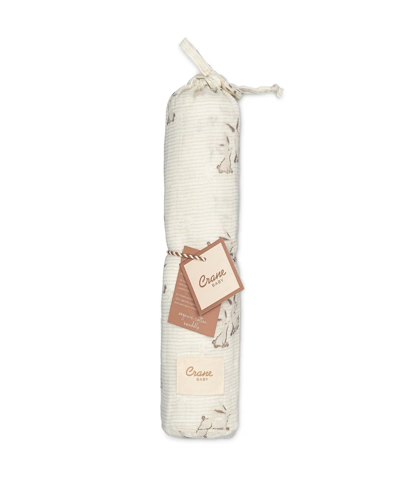 Crane Baby Cotton Bunny Single Swaddle