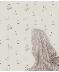 Crane Baby Cotton Bunny Fitted Crib Sheet