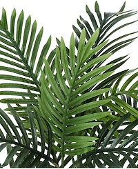 Monarch Specialties 24" Indoor Artificial Floor Palm Plant with Decorative Beige Woven Basket