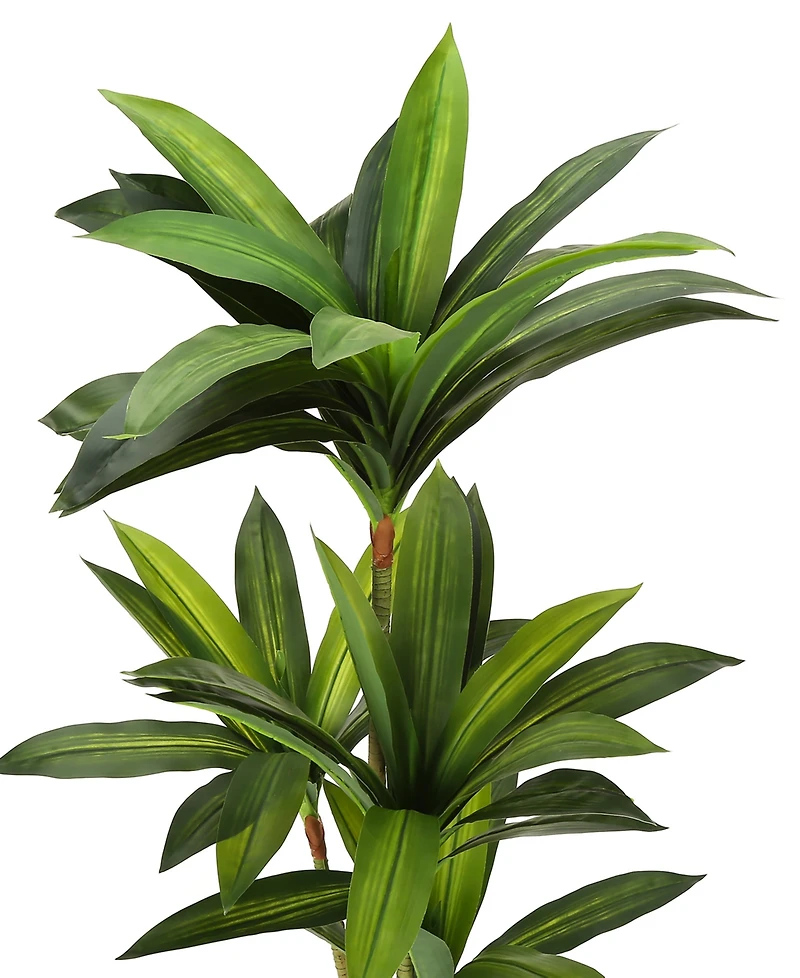 Monarch Specialties 51" Indoor Artificial Floor Dracaena Tree with Black Pot