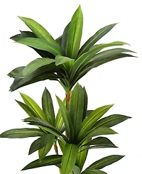 Monarch Specialties 51" Indoor Artificial Floor Dracaena Tree with Black Pot
