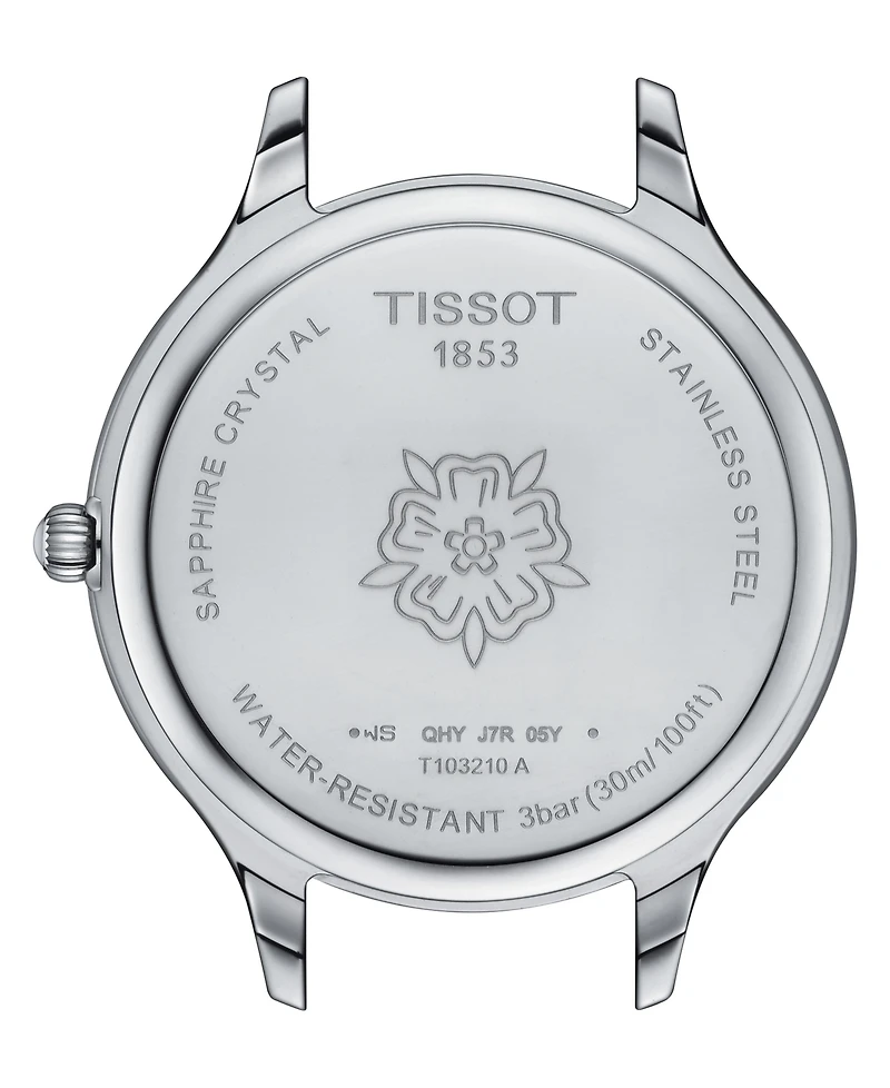 Tissot Women's Swiss Bella Ora Blue Leather Strap Watch 38mm