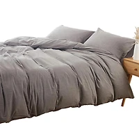 MarCielo 3 Piece Cotton Duvet Cover Set King