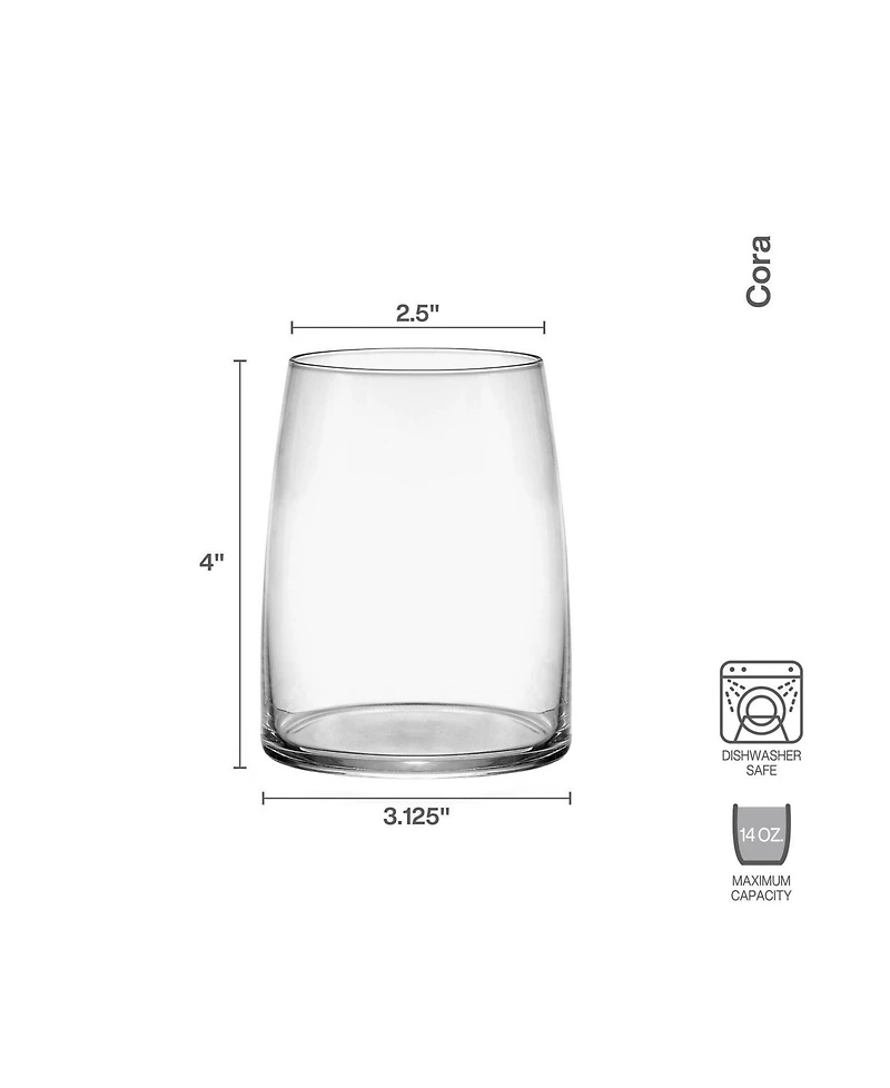 Mikasa Cora 14 Ounces Stemless Wine and Spirits Glass 4-Piece Set
