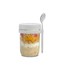 JoyJolt Dawn Overnight Oats Glass Containers, 16 Oz, Set of 3