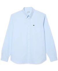 Lacoste Men's Woven Long Sleeve Button-Down Oxford Shirt