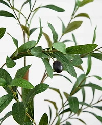 Nearly Natural 3ft. Artificial Olive Tree with Natural Trunk