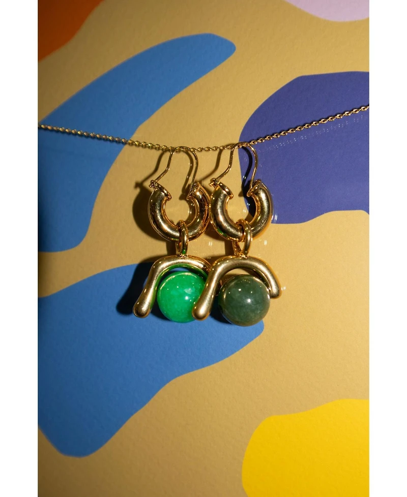 seree Cecile — Jade drop earrings