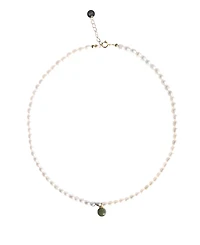 Belle — Pearl and green jade choker